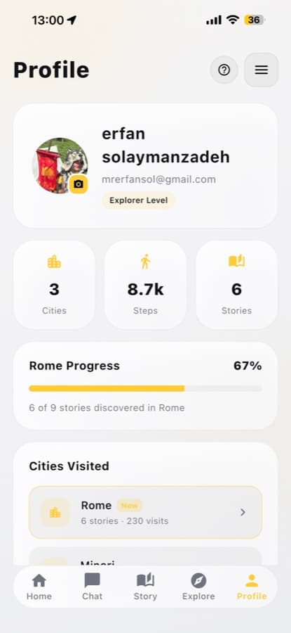 Ciro app — Profile · Progress
